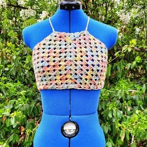 Summer Crop Halter Top Crochet